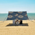 ALAZA Sun Moon Stars Magical Beach Tent Sun Shelter UPF50+ Protection Beach Shade Canopy w/ 4 Sandbags for Outdoor Camping Fishing Backyard Fun Picnic 10x9 ft