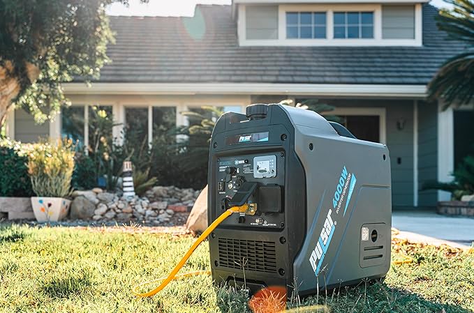 Pulsar Products GX400BN 4000W Portable Ultra-Quiet Dual Fuel &amp Parallel Capability RV-Ready Handle &amp Wheels with CO