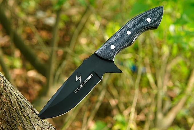 Fixed Blade Knife – Tracker Hunting Knife With Sheath - Tactical Survival Knife For Men - Full Tang High Carbon Steel - For Camping and Outdoor Use