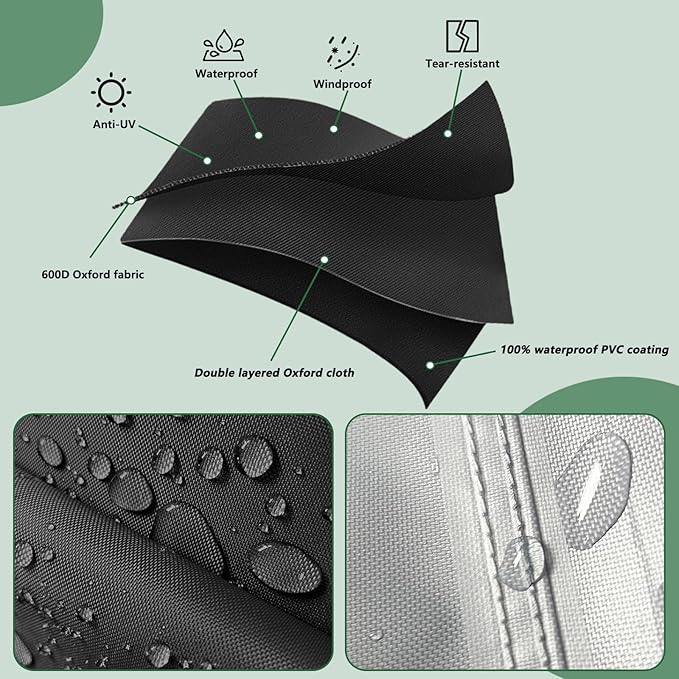 Generator CoverHeavy Duty 600D Waterproof Generator Cover for 7043 22kW Air Cooled Series Home Standby Generator Black
