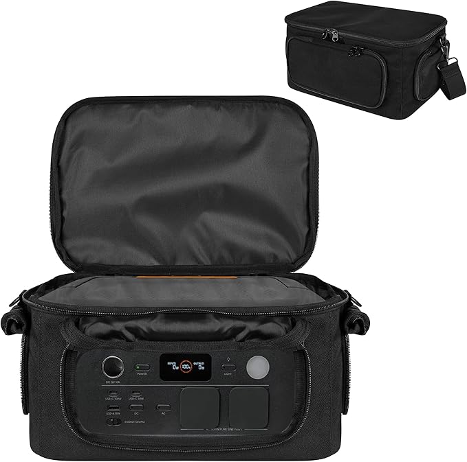 Portable Power Station Cover Compatible with Jackery Explorer 500 V2 - Waterproof Dustproof Outdoor Storage Bag with Multi-Pocket Design