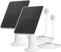 Solar Panel Charger Compatible with Arlo Pro 5S/Pro 4/Pro 3/Pro 3 Floodlight/Ultra/Ultra 2 Camera 6V 4.5W Solar Panels Charging IP65 Weatherproof w/ 9.8ft Charging Cable Adjustable Wall Mount 2 Pack