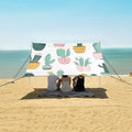 ALAZA Different Cactus Beach Tent Sun Shelter Portable Canopy Sunshade for Outdoor Camping Picnics Backyard Fun 10x9 ft