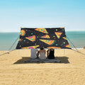 ALAZA Psychedelic Pizza Pattern Beach Tent Sun Shelter Portable Canopy Sunshade for Outdoor Camping Picnics Backyard Fun 10x9 ft