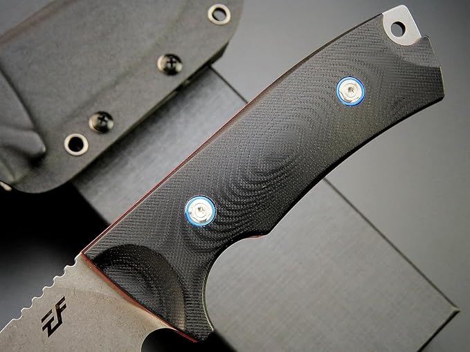 Eafengrow EF133 Fixed Blade Knife DC53 Steel Blade Micarta Handle Full Tang Compact Tough EDC Tool Knifes for Working Camping Hiking