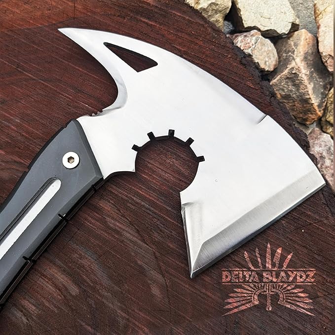 Handmade Resident Evil Requiem Leon's Hatchet with Leather Sheath | RE9 Full Tang Stainless Steel Axe - Leon Kennedy Axe Replica