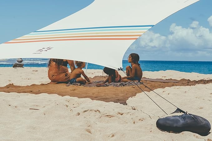 Neso Grande Portable Beach Tent Sun Shelter - Lightweight Beach Shade Canopy - Easy Setup for Family Outings - Patented Reinforced Corners - UPF 50+ Sun Protection