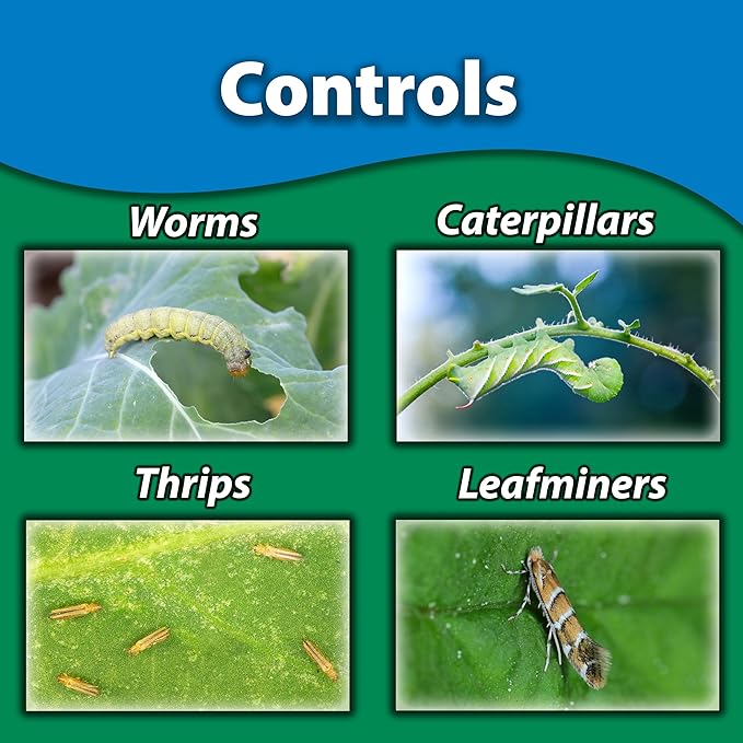 Monterey - Spinosad Insecticide Bundled with Measuring Spoon - Organic Gardening Spinosad Garden Insect Spray Concentrate for Control Insects
