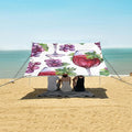 ALAZA Red Wine Glass Grape Seamlss Beach Tent Sun Shelter Portable Canopy Sunshade for Outdoor Camping Picnics Backyard Fun 10x9 ft