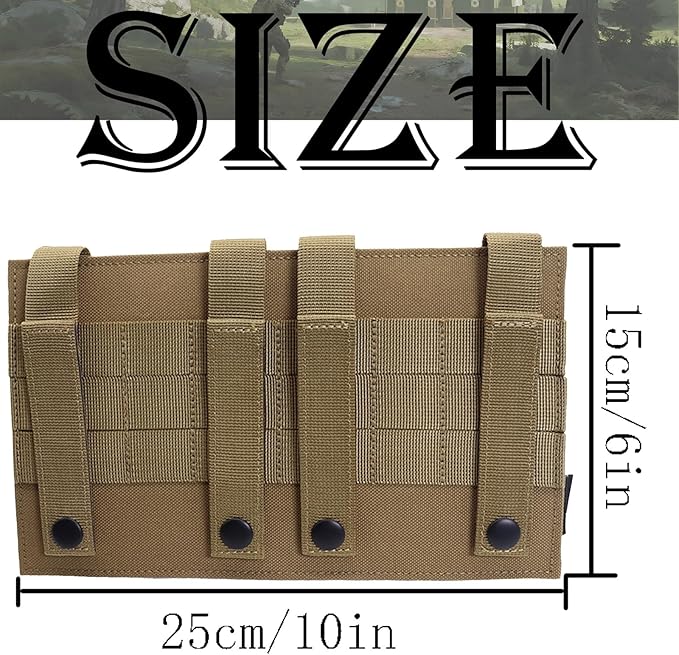 Molle Placard Hoop and Loop Plate Carrier Placard Dual-Purpose Front Flap Tactical Drop Extension Panel Double-Sided Cutting Adapter Side Compatible with Chest Rig and Vest
