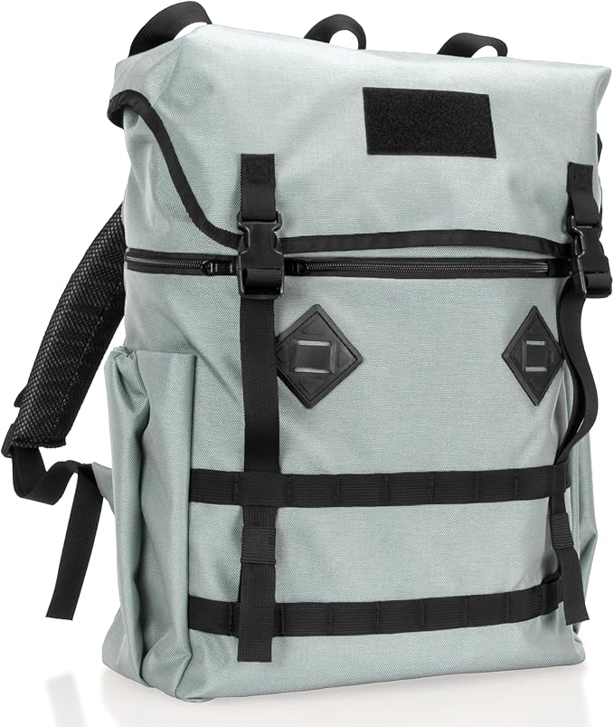 Xtreme Sight Line ~ Recon Ruck ~ Signal-Blocking Tactical Pack for Laptops and Mid-Size Electronics ~ Tracking/Hacking Defense ~ 1000D Nylon ~ Silver