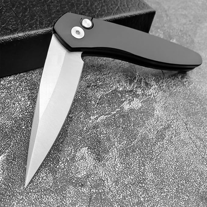 6.89 Inch Manual Open Outdoor Folding Knife D2 Clip Point Blade Black T6-6061 Aviation Aluminum Handle With Pocket Clip Hunting Survival Everyday Carry Knives