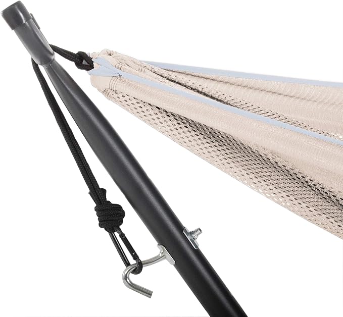 Vivere C9MESH-44 Hammock with Stand Sand and Sky