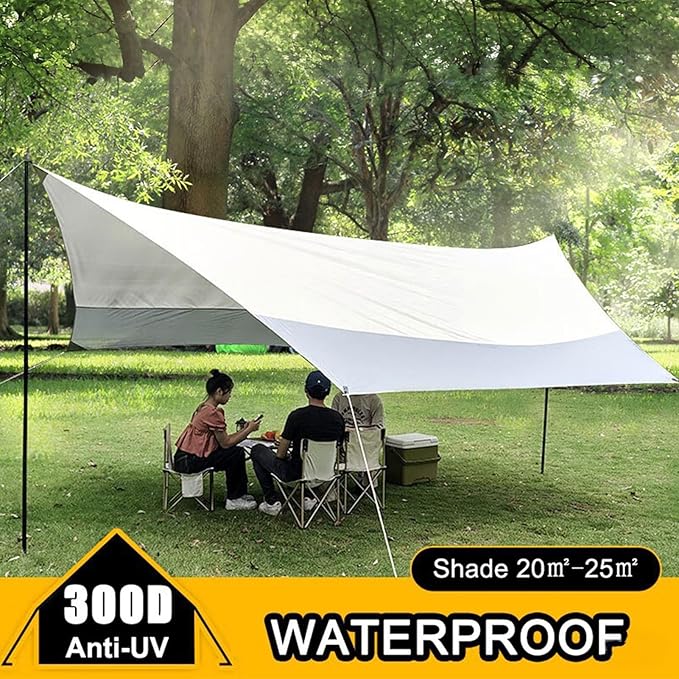Patio Sunshade Canopy | 5.2x4.5m Outside Sun Protection Shelter | Outdoor Canopy Shelter | for Beach Picnic Fishing Backyard Garden Patio Lawn