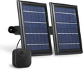 Wasserstein Solar Panel with Internal Battery - Compatible with Blink Outdoor 3/4 (2-Pack Black) (Camera NOT Included)