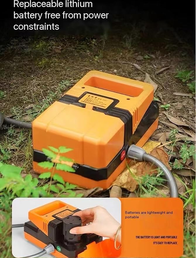 Portable Shower for Camping Outdoor Electric Shower Rechargeable PumpCamping Shower Head Nozzlewith Removable Hose and Shower Head