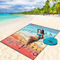 Beach Blanket Waterproof Sandproof Beach Mat 79 X 83/10'x9'for 2-8 Adults Quick Drying Outdoor Picnic Mat Beach Accessories for Travel Camping Hiking