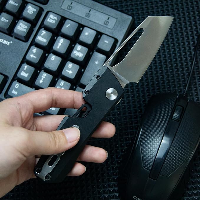 EDC Aluminium Alloy Folding Utility Knife with 2.56 Box Cutter Pocket Knife with Clip