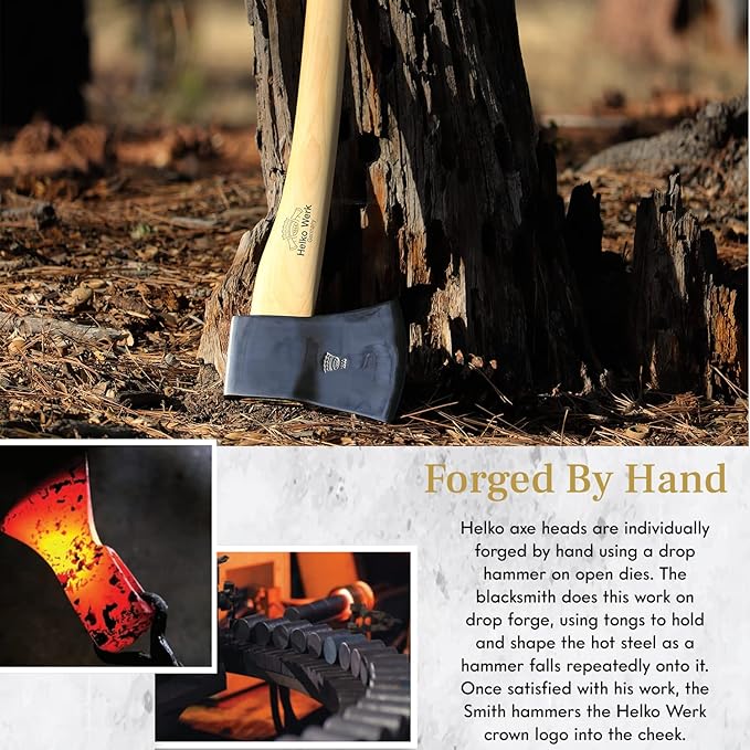 1844 Helko Werk Germany Classic Tasmania Competition Axe - Made in Germany Timber Sporting Wood Chopping Racing for Timber Sport - Head 4lbs Handle 31in (Tasmania) #10498