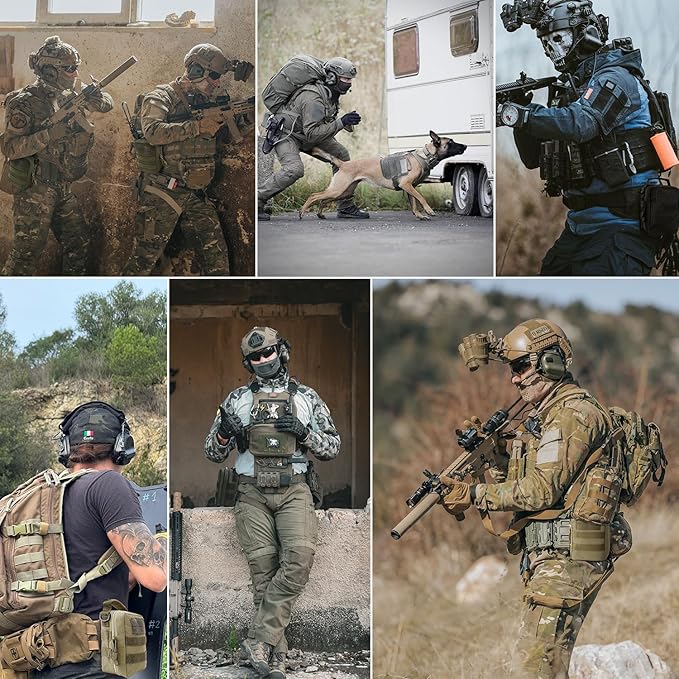 Earmor Molle Pouch Shooting Range Tactical Bags for Shooting Earmuff Earplugs and Eye Protection Glasses