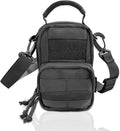 Roaring Fire Tinder Tactical Molle Utility Pouch EDC Tool Organizer Pouch with Removable Sling Strap. Modular Organizer Pouches for Every Day Carry Hiking Camping (Black)