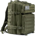 45L Tactical Backpack Large Capacity Outdoor Rucksack 3 Day Fitness Hiking Bag Hiking Camping Gear Backpacks Green (Pack of 1)