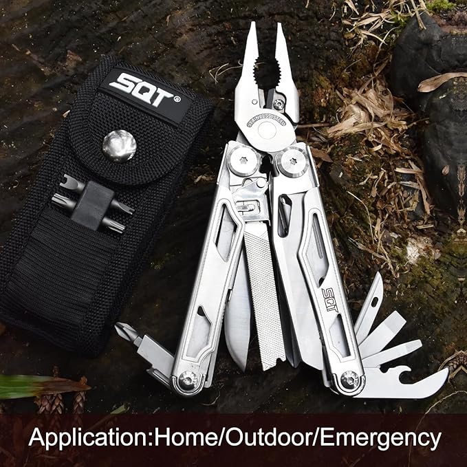 SQT2045 20-in-1 Multitool Foldable &amp Self-Locking Professional Tool for DIY Home Repairs &amp Outdoor Camping Must-Have Gifts for Men Compact &amp Durable-