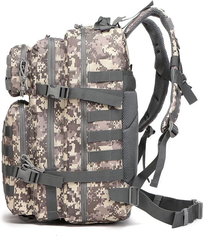 50L Sturdy Waterproof Fishing Hunting Bag Outdoor Military Tactical Sports Fitness Camping Hiking GYM Bag Backpacks (ACU)