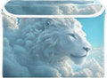 Storage Cube with Lid Cloud Lion Print 16.5×12.6×11.8 IN Collapsible Large Capacity Foldable Storage Basket Bin Organizer