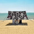 ALAZA Skull Dancing Pattern Beach Tent Sun Shelter Portable Canopy Sunshade for Outdoor Camping Picnics Backyard Fun 10x9 ft