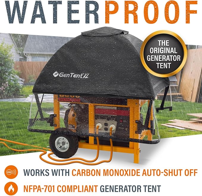 GenTent XL Open Frame Running Cover - Universal Adapter Kit Generator for Larger Generators Tent (Onyx XL - Standard)