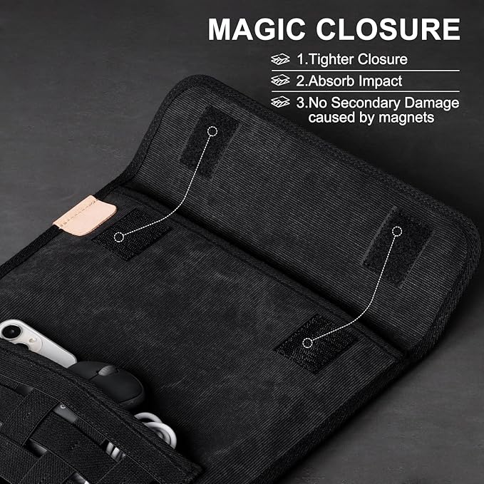 Gexmil Protective Tablet Sleeve for iPad Pro 13 Inch (M4) 2024 iPad Air 13 Inch M3/M2 iPad Pro 12.9 InchGalaxy Tab S9 Plus/S10+/S10 Plus/S9 FE+/S9 FE Plus 12.4 Black