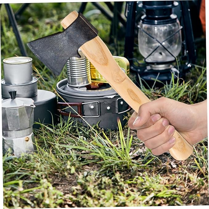 2pcs Wooden Axe Handles Replacement for Garden Tools Axe Handle Ergonomic Design Natural Wood Feel