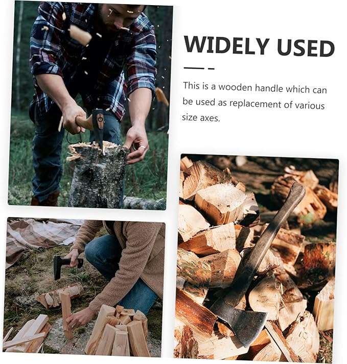 Wooden Axe Handle Replacement for Council Tool Axe Carpenter Hatchet Easy to Install Ax Handle