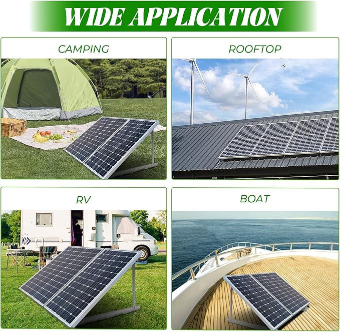 45inch Solar Panel Mounting Brackets 4 Sets Solar Panel Mounting Kit for 100-400 Watts Solar Panel 0 to 90° Adjustable Solar Panel Mounting Rails Lightweight Aluminum Solar Panel Stand