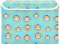 MNSRUU Containers Baskets with Lids Banana Monkey Face Blue Foldable Storage Bins Organizer with Lid Collapsible Storage Boxes for Home Bedroom Closet Office