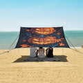 ALAZA Two Pumpkins Beach Tent Sun Shelter Portable Canopy Sunshade for Outdoor Camping Picnics Backyard Fun 10x9 ft