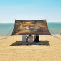 ALAZA Fox Painting Beach Tent Sun Shelter Portable Canopy Sunshade for Outdoor Camping Picnics Backyard Fun 10x9 ft