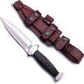 GCS Handmade Micarta Handle D2 Tool Steel Tactical Hunting Knife with leather sheath Full tang blade designed for Hunting &amp EDC GCS 183