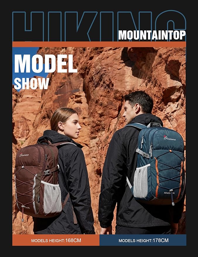 MOUNTAINTOP 25L Hiking BackpackLightweight Travel Backpack for Men Women Outdoor Backpacking Camping