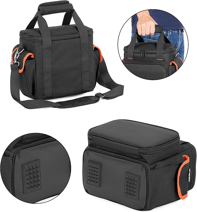 Trunab Carrying Case Compatible with Jackery Portable Power Station Explorer 160/240/300 Storage Bag with Waterproof Bottom and Front Pockets for Charging Cable and Accessories