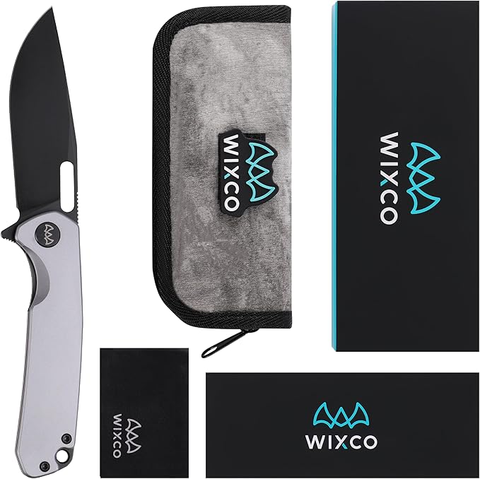 Folding Knife 3.3 Pocket Knife Premium 14C28N Blade Aluminum Handle Design with Pocket Clip for Men Women EDC Knife for Camping Hunting Hiking and Survival