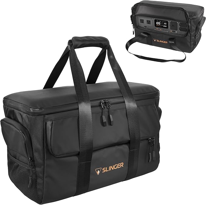 SLINGER Storage Protective Bag for DJI Power 1000 Portable Power Station Black