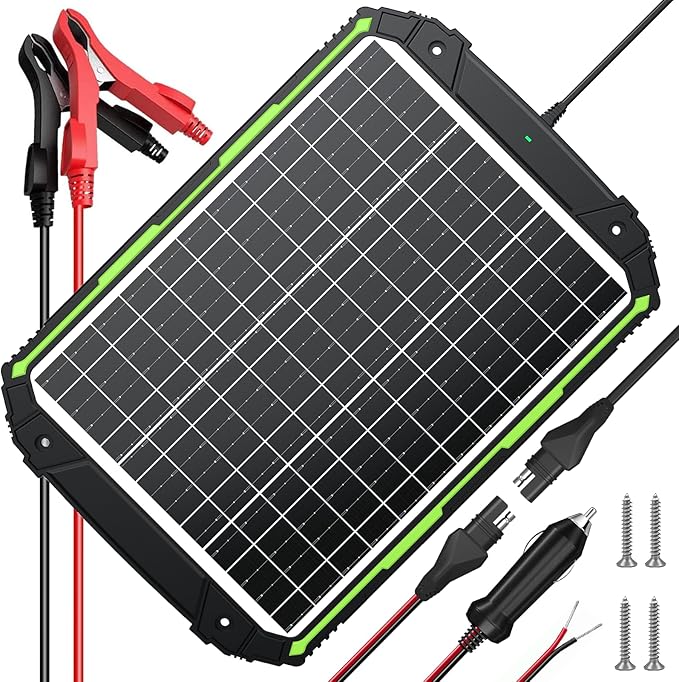 Sun Energise 25W 12V Solar Powered Battery Charger &amp Maintainer Built-in Smart MPPT Charge Controller Waterproof 25 Watt 12 Volt Solar Panel Trickle Charging Kits for Car Auto Boat RV Marine Tra