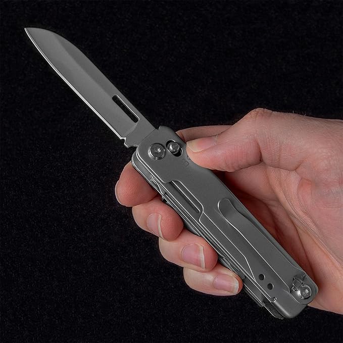 BlackFox Solver BF-207 Multi Tool 13-in-1 Stainless Steel EDC Heavy Duty Pocket Multi-Tool for Everyday Carry Camping Hiking Simple Repair