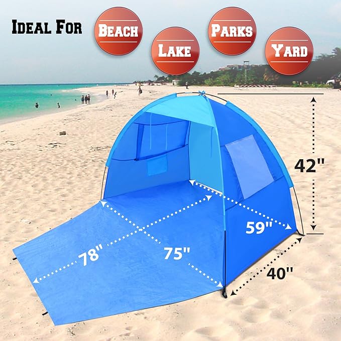 BenefitUSA POP UP Beach Tent Potable Shelter Camping Sun Shade Outdoor Canopy