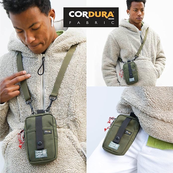 Rough Enough Smalll Crossbody Bag Cell Phone Purse for Men Women Bundle Set