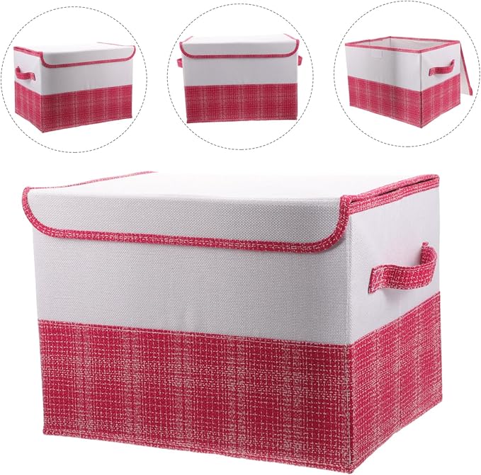 Cabilock Capacity Folding Storage Box Double Lid Household Storage Organizer Keep Your Items Clean Tidy