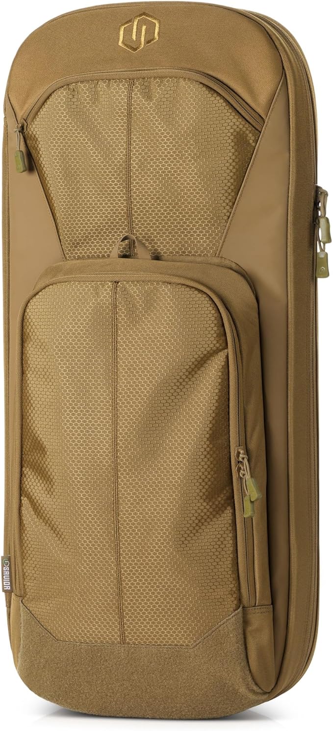 Savior Equipment Specialist Series 30 34 38 Covert Tactical Gun Bag Backpack Soft Case with Compartment Low Profile Bug Out Truck Bag (Flat Dark Earth Tan 30)