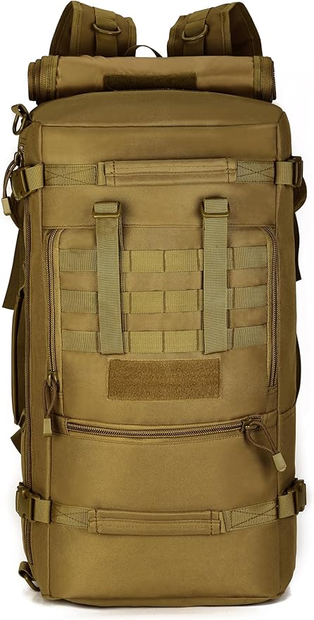 HUNTVP 50L 3 Way Tactical Military MOLLE Assault Backpack Modular WR Bag